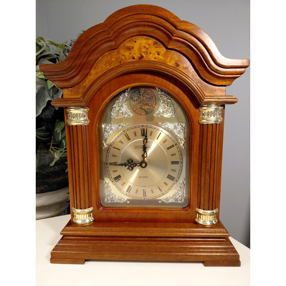 Tempus Fugit Westminster Quartz Mantel Clock *Missing Back